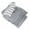 Cozy Plush Throw with Socks Gift Sets - Stone Gray