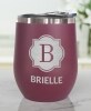 Personalized Stemless Wine Tumblers - Burgundy