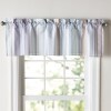 Aidan Stripe Window Curtain or Accent Pillows - Light Gray Valance