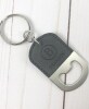 Personalized Bottle Opener Key Chains - Gray Bold