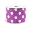 5-Yd. Decorative Wired Ribbon Spools - Purple Polka Dot