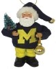 Collegiate Santa Ornaments - Michigan