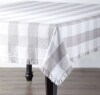 Homespun Cotton Checkered Table Linens - Gray 52" x 72" Tablecloth