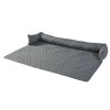 Quilted Pet Beds with Headrest - Large Pet Bed Gray