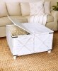 Barn Door Coffee Tables with Storage - Whitewashed