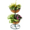 Tiered Planters with Coco Liners - Green 2-Tier