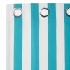 Outdoor Cabana Stripe or Solid Curtain - Turquoise 84" Stripe