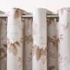 Floral Printed Blackout Curtains - 63" Sandstone