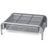 Monitor Stand with Drawer - Silver
