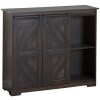 Barn Door-Style Buffet Cabinets - Black