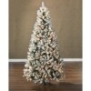 7.5-Ft. Pre-Lit Artificial Christmas Trees - Flocked
