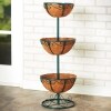 Tiered Planters with Coco Liners - Green 3-Tier