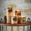 Woodland Log Tea Light Candleholders - Set of 4 Single Logs