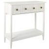 Console Table with Drop-Down Drawer - White