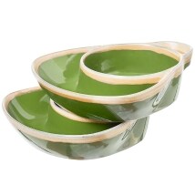 Stoneware Dual Compartment Soup & Side Bowl Set