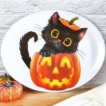 Purr-fectly Festive Halloween Serving Platter