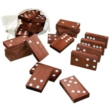 Jumbo Wood Family Game - Indoor/Outdoor Classic - 28-Pc. Jumbo Dominoes