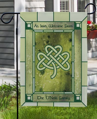 Personalized Irish Welcome Doormat or Flag - Garden Flag
