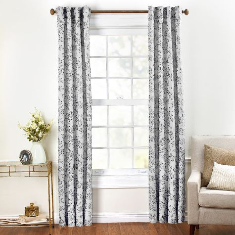 Easy-Hang Everly Window Curtain - Charcoal 84"