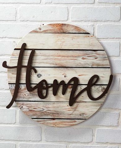 Embellished Sentiment Wall Plaques - Home