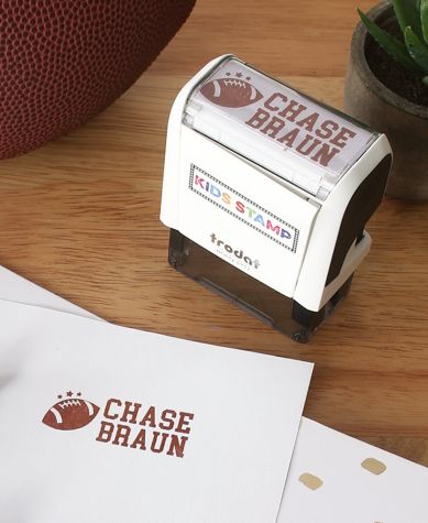 Kids' Personalized Self-Inking Stamps - Football