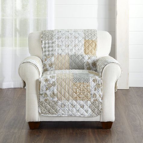 Country Quilted Furniture Protectors - Taupe Chair