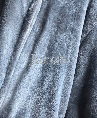 Personalized Microfleece Robes - Gray