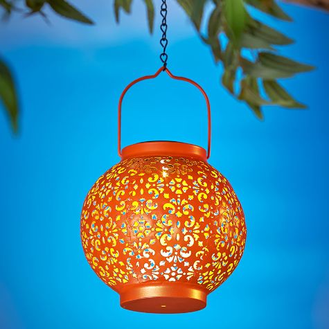 Colorful Solar Shadow-Casting Lanterns - Orange