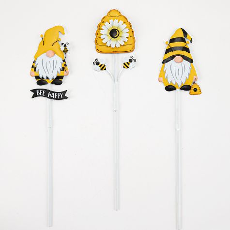 Sets of 3 Metal Gnome Picks - Bee