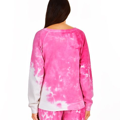 Tie-Dye Lightweight Fleece Separates - Pink Large Top