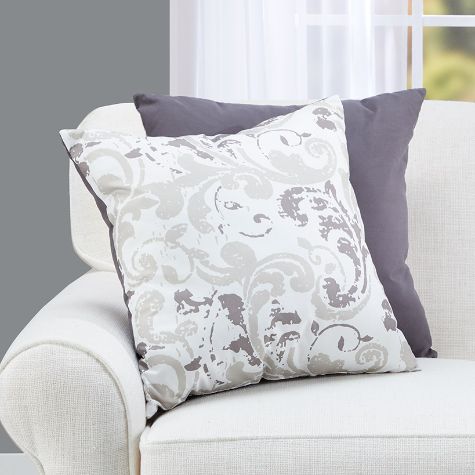 Scroll Furniture Protectors or Accent Pillows - Charcoal Gray Pillow