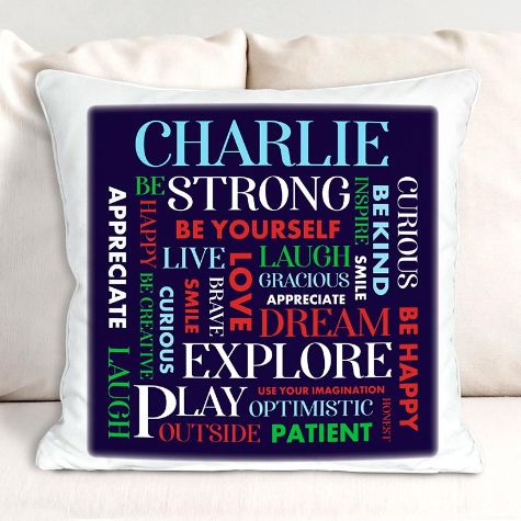 Personalized Kids' Inspirational Sherpa Throws or Pillows - Boy Pillow