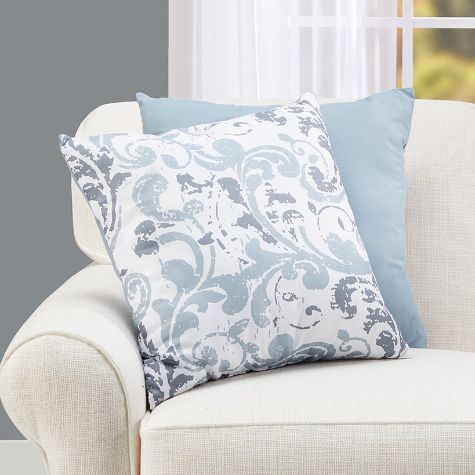 Scroll Furniture Protectors or Accent Pillows - Wedgewood Blue Pillow