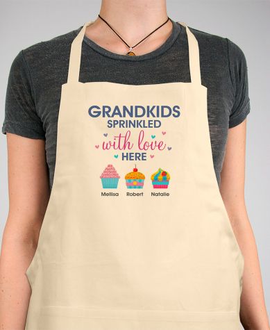 Personalized Grandkids Sprinkled with Love Kitchen Collection - Apron