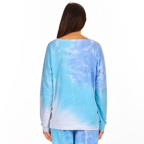 Tie-Dye Lightweight Fleece Separates - Blue Medium Top