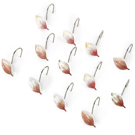 Nature Watercolor Bath Collection - Set of 12 Shower Hooks