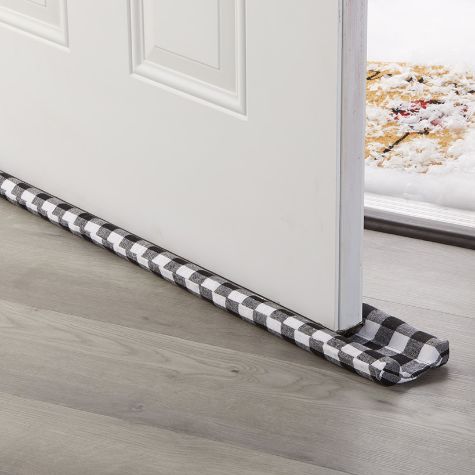 36" Twin Door Draft Stoppers - Black/White