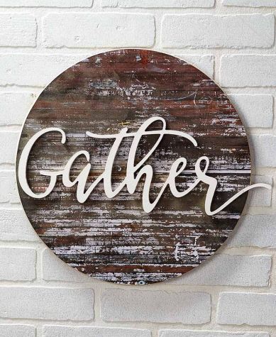 Embellished Sentiment Wall Plaques - Gather
