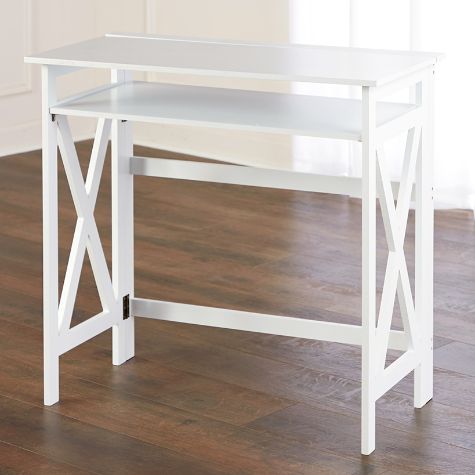 Crisscross Folding Office Furniture - White Desk
