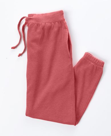 Vintage Wash Fleece Pants - Red Medium