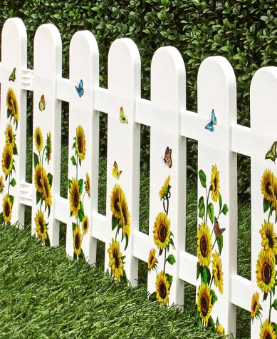 4-Pc. Decorative Fence Sets - Sunflowers