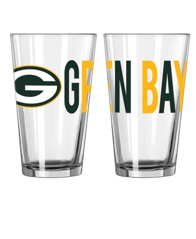 16-Oz. NFL Overtime Pint Glasses - Packers