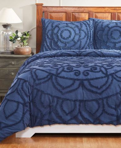 Cleo Comforter Sets - Navy Twin