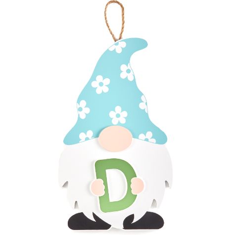 Monogram Gnome Door Hangers - D