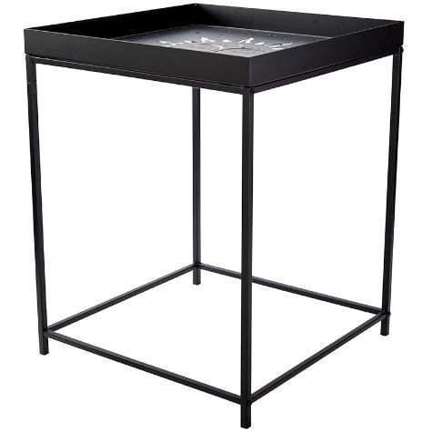 Outdoor Cutout Top Accent Tables - Black