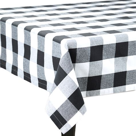 Buffalo Check Tablecloths - Black/White 60" x 84"