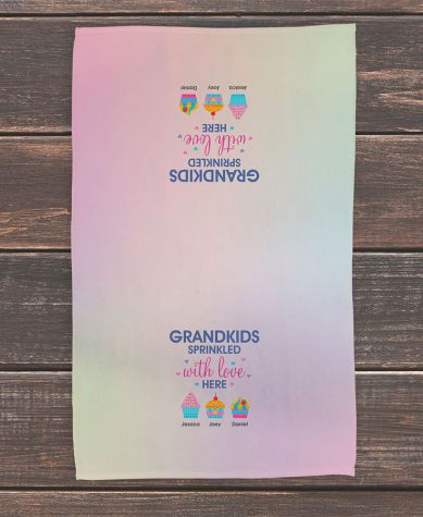 Personalized Grandkids Sprinkled with Love Kitchen Collection - Hand Towel