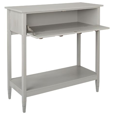 Console Table with Drop-Down Drawer - Gray