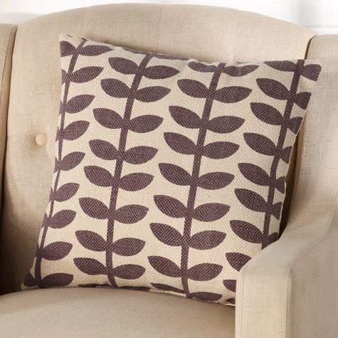 20" Leaves Accent Pillows - Dusty Purple