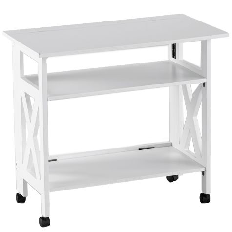 Crisscross Folding Office Furniture - White Printer Stand